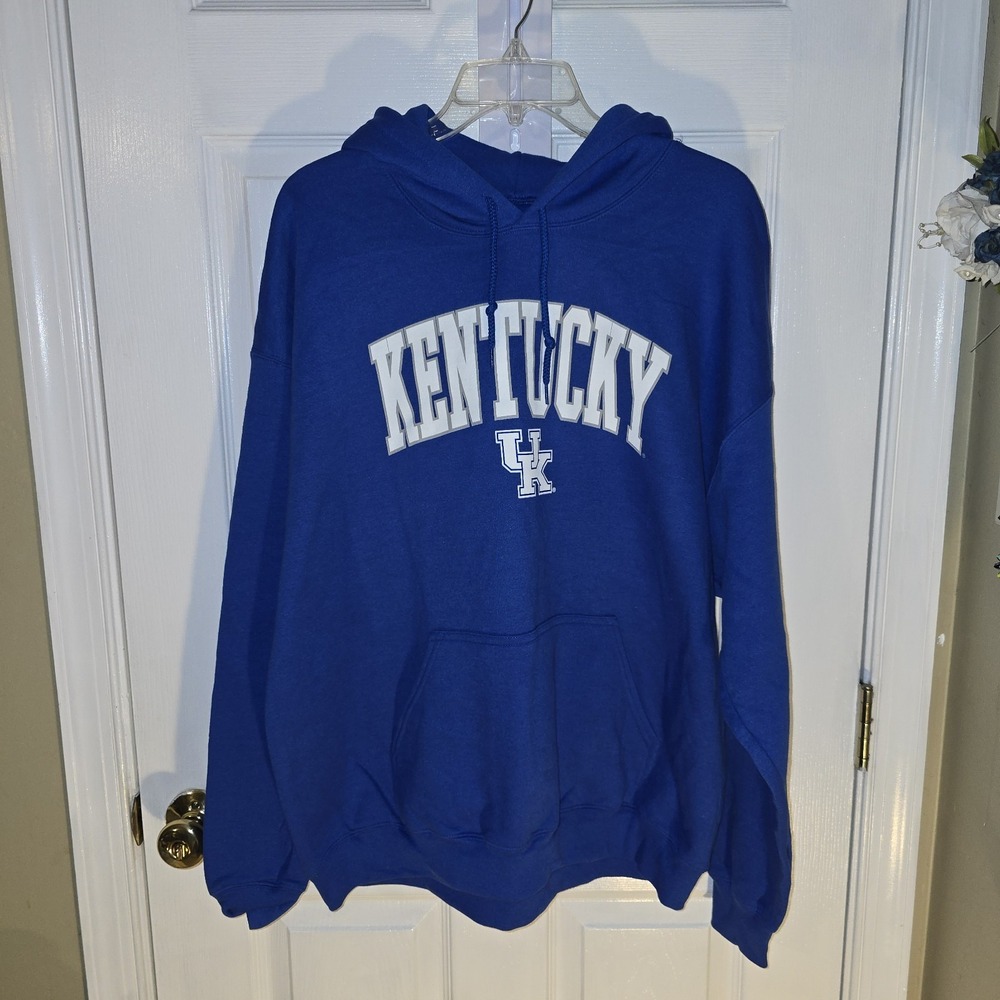 Captivating University Of Kentucky Mens XL Hoodie Blue Pullover‎ NWOT
